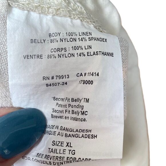 Motherhood Maternity Linen Pants Size XL - Picture 3 of 4